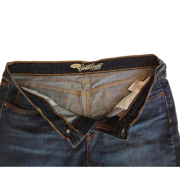 Old Navy The Sweetheart Stretch Skinny Jeans Mid-Rise Dark Wash Women 12 Short - Picture 2 of 6